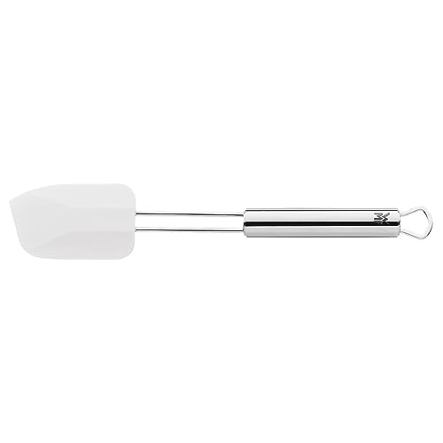 WMF Profi Plus Teigschaber 26 x 5,5 cm, Cromargan Edelstahl teilmattiert, Silikon, spülmaschinengeeignet, hitzebeständig bis 200°C, weiß