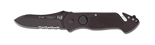 Eickhorn Rettungsmesser, Stahl Böhler N695, Glasbrecher Messer, grau, M| Klappmesser - Solingen - Germany - Qualität |Rettungswerkzeug - Gürtelschneider - rostfrei, Einhand