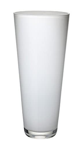 Villeroy und Boch Verso Große Vase Arctic Breeze, 38 cm, Glas, Weiß