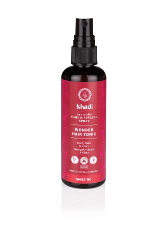 khadi WONDER HAIR TONIC Ayurvedisches Haarwasser - Haartonikum zur Förderung von Haarwachstum & gesunder Kopfhaut - 100% pflanzlich & vegan - 100ml