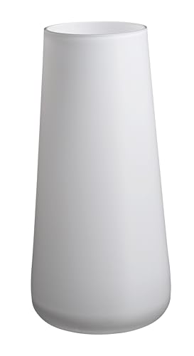 Villeroy und Boch Numa Große Vase Arctic Breeze, 34 cm, Glas, Weiß