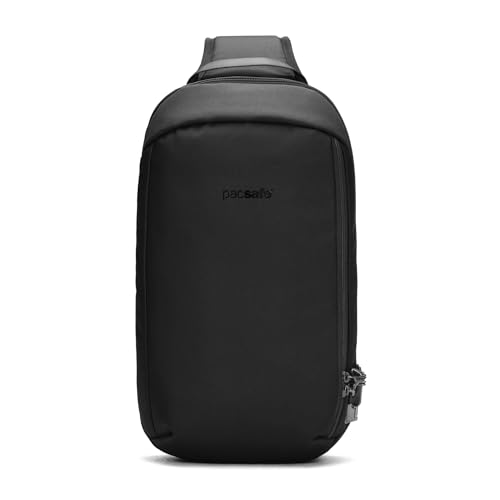Pacsafe Vibe 325 - Anti-Diebstahl Cross-Body-Bag, Umhängetasche, Sling Bag, Schwarz/Jet Black