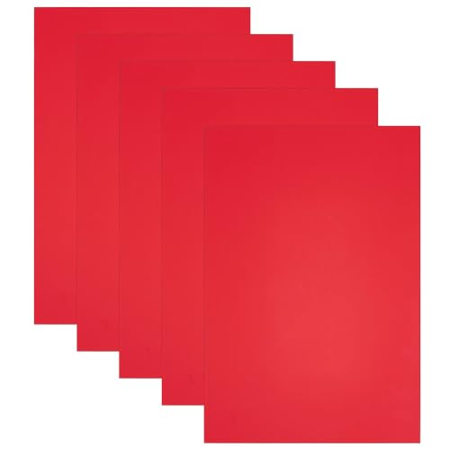 PH PandaHall 5 Packung Transparente Blätter 3mm Rote Gussplatten Durchscheinende Kunststoffplatten Laserschneideplatten Für DIY Schmuck Kunsthandwerk Bilderrahmen Schilder Ausstellungsprojekte