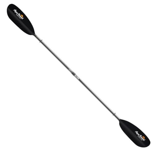 AQUA BOUND Sting Ray Carbon Kajak Paddel - Carbon Shaft/Carbon Blade, 2 Stück (Versa-Lok), Schwarz, 210-225 cm