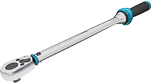 HAZET Drehmomentschlüssel 1/2 Zoll 5122-3CT, 40 – 200 Nm, Abtrieb: Vierkant 12,5 mm, Toleranz: 3 %, 32 Zähne (Betätigungswinkel 11,25°), Drehmomentschlüssel Auto, LKW, NKW, 519 mm