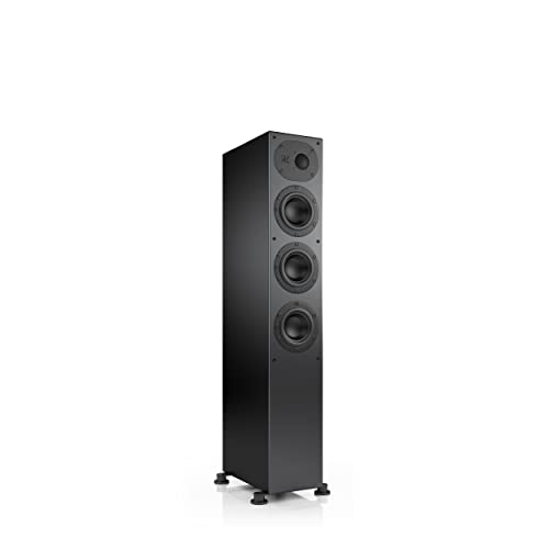 Nubert nuLine 244 | Schwarzer Standlautsprecher | 1 Stück kompakte Standbox | Lautsprecher für Stereo | Heimkino & HiFi Qualität auf hohem Niveau | Passive Standbox in 2.5 Wege Technik Made in Germany