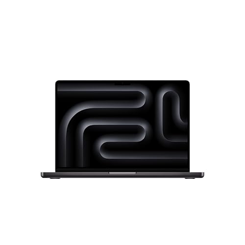 Apple 2024 MacBook Pro Laptop mit M4 Chip mit 10 Core CPU und 10 Core GPU: 14,2' Liquid Retina XDR Display, 16 GB gemeinsamer Arbeitsspeicher, 512 GB SSD Speicher; Space Schwarz