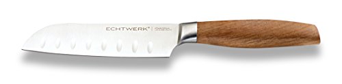 ECHTWERK Santokumesser aus hochwertigem Stahl, Küchenmesser, Kochmesser, Allzweckmesser, Griff aus Akazienholz, Edelstahl, Klingenlänge: 15 cm, Holzgriff, Classic-Edtion, 20 cm