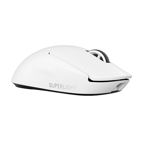 Logitech G PRO X SUPERLIGHT 2 LIGHTSPEED Kabellose Gaming-Maus, West Europa Verpackung, Lightweight, 60g, 8K-Abrufrate, 44K DPI, 5 programmierbare Tasten, USB-C, PC & Mac - Weiß