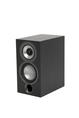 ELAC Uni-Fi 2.0 Regallautsprecher UB52, Bookshelf Speaker für Musikwiedergabe über Stereo-Anlage, 5.1 Surround-Soundsystem, exzellenter und klarer Klang, 3-Wege Lautsprecher, Schwarz