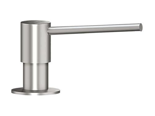 Villeroy & Boch Seifenspender Küchenzubehör, Einbau Spülmittelspender aus Edelstahl, Füllmenge 250 ml, rund, Edelstahl massiv