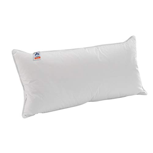 Irisette Federkissen Lola aus 100% Baumwolle mit Biese, 70% Federn / 30% Daunen (medium), 40 x 80 cm, weiß