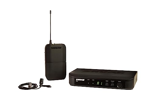 Shure BLX14/CVL UHF Wireless-Mikrofonsystem - Perfekt für Interviews, Präsentationen - 14 Stunden Batterielaufzeit, 100m Reichweite | Enthält CVL Lavalier-Mikrofon, Einzelkanal-Empfänger | T11 Band
