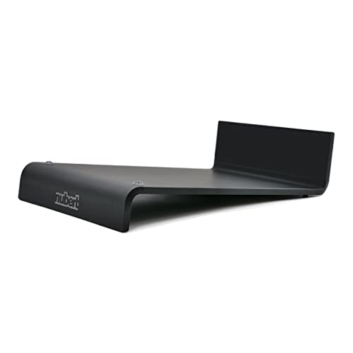 Nubert nuBase NB-4 Lautsprecherbase | Schwarz | 2 Stück | Zum Anwinkeln von Lautsprechern | Einsatzwinkel 6,5° und 13° | Stabile Base für den Schreibtisch | Original Nubert Zubehör Made in Germany