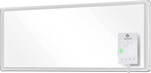KESSER® Infrarotheizung Mit Thermostat Infrarotheizkörper Elektroheizung Infrarot Heizung Wandheizung - 28 unterschiedliche Routineprogramme, Heizkörper Heizpaneel 600W Mit Steckdosenthermostat