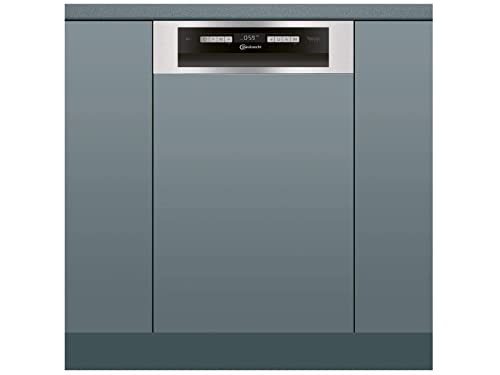 Bauknecht BSBO 3O35 PF X Integrierter Geschirrspüler/45 cm Breite/PowerClean/ActiveDry/ Hygieneprogramm/Vollwasserschutz/Besteckschublade/ Kindersicherung, aus Edelstahl, Einbau