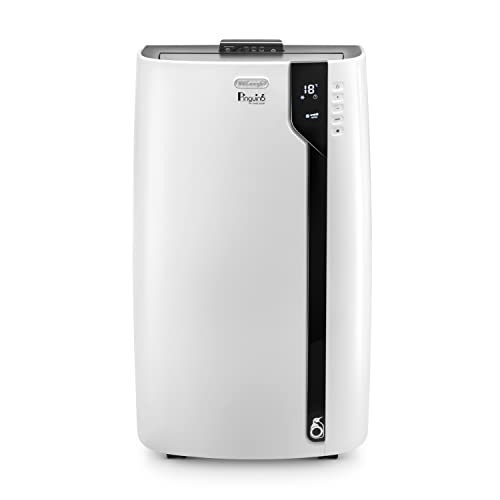 De'Longhi Pinguino PAC EX100 Silent mobiles Klimagerät mit Abluftschlauch, Klimaanlage für Räume bis 110 m³, Luftentfeuchter, Ventilationsfunktion, 24h-Timer, Weiß