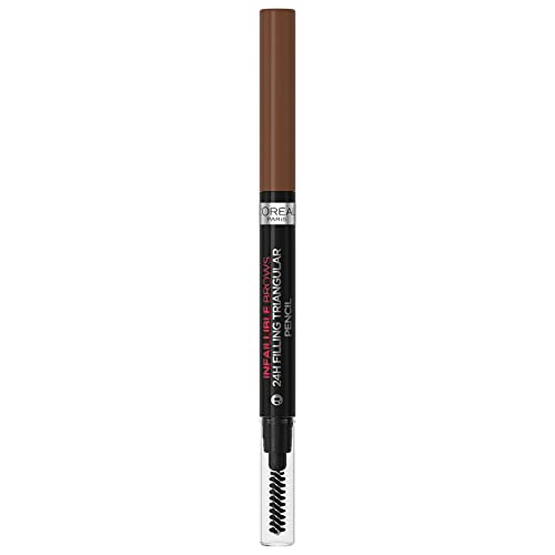L'Oréal Paris Augenbrauenstift mit herausdrehbarer Dreiecksspitze für definierte und natürliche Augenbrauen, Infaillible Brows 24h Brow Filling Triangular Pencil, Nr. 5.0 Light Brunette