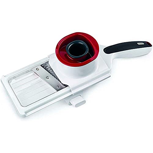 Zyliss E900040 Gemüsehobel mit 4 einstellbaren Schneidstufen und Juliennefunktion, Scharfe Edelstahlklinge für schnelle und saubere Ergebnisse