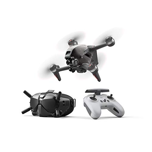 DJI FPV Combo, FPV-Drohne mit 4K Kamera, intensives Flugerlebnis, Sportmodus, superweites 150° Sichtfeld, HD-Übertragung mit niedriger Latenz, Notbremse und Schwebeflug, Grau