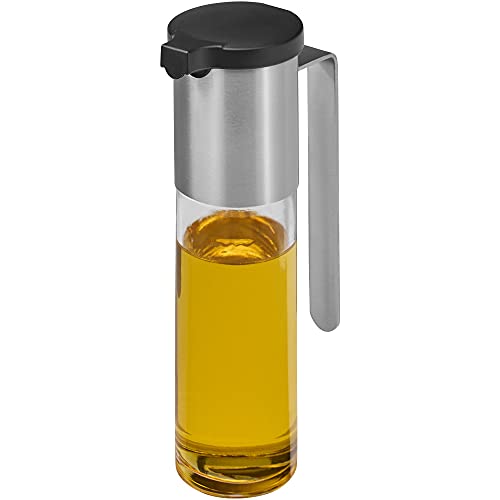 WMF Basic Essig- Ölspender 120ml, Essig und Öldosierer mit Aromadeckel, Rücklauföffnung, Glasbehälter, Cromargan Edelstahl mattiert