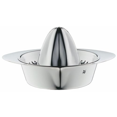 WMF Gourmet Zitronenpresse Edelstahl 9cm, Zitruspresse Edelstahl manuell, Cromargan Edelstahl mattiert, für Zitronen, Limetten, Apfelsinnen, Orange, Grapfruit
