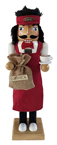 Santa's Workshop Barista Nussknacker, 35,6 cm, Rot