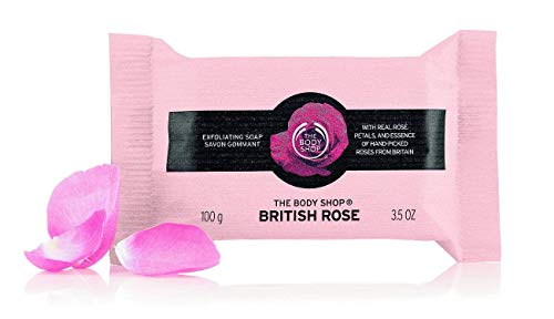 The Body Shop Mandel Milch & Honig Seife, Cleansing Bar Seife für empfindliche, trockene Haut, 3,5 OZ (Fuji Green Tea) (British Rose)