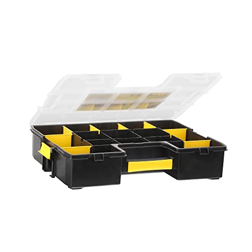 Stanley Werkzeug-Organizer Sortmaster (44.2 x 9.2 x 33.3 cm, Innenteiler anpassbar, bis zu 1024 Konfigurationen möglich, kein Verrutschen, Deckel verriegelbar) 1-94-745, Einzeln