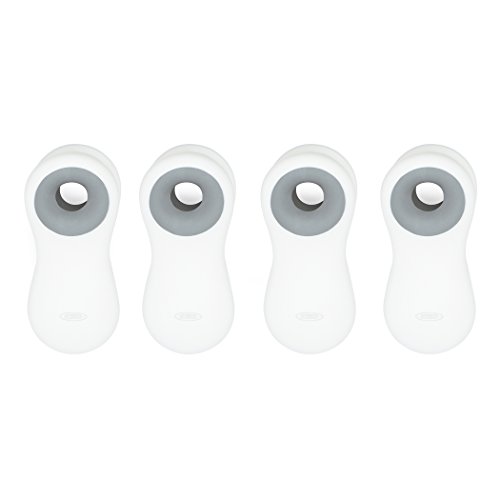 OXO Good Grips Magnetische Multipfunktionsclips, 4er-Set, Plastik, weiß