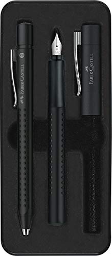 Faber-Castell 140983 - Geschenkset Grip 2011 Füller und Kugelschreiber Schwarz