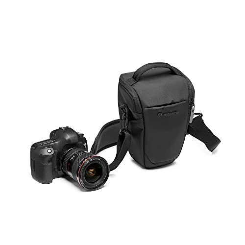 Manfrotto Advanced Holster M III, Tasche für Spiegellose Kamera mit Objektiv, Kameratasche mit Stativhalterung und Regenschutz, Fotografie Zubehör