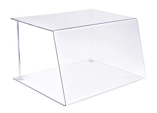 Trofecto Spuckschutz Vitrine aus PETG Acrylglas als Thekenaufsatz - Acrylglas Vitrine - Typ 1 (80x30x40cm, Stärke 4mm)