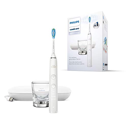 Philips Sonicare DiamondClean 9000 Elektrische Schallzahnbürste mit App, weiß (Modell HX9911/27)