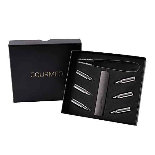 GOURMEO 6 Whiskey Steine aus Edelstahl in Patronenform - Wiederverwendbare Whisky Steine im Set als Alternative zur klassischen Eiswürfel
