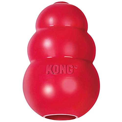 KONG – Classic Hundespielzeug, Robuster Naturkautschuk – Kauen, Jagen, Apportieren – Für Mittelgroße Hunde