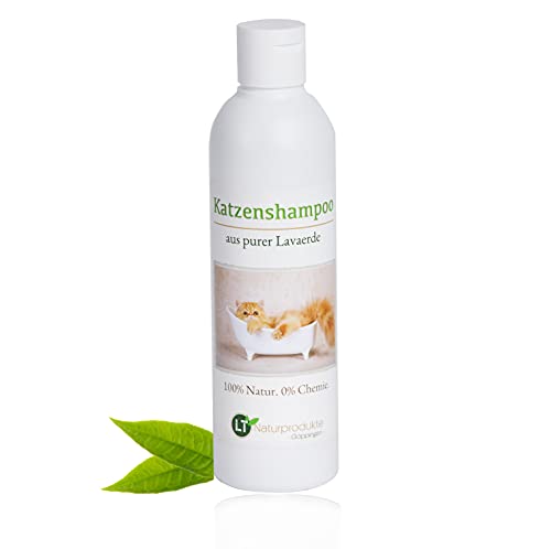 LT-Naturprodukte Katzenshampoo | Bio | sanfte Fellpflege ohne Chemie & Seife | gegen Juckreiz | hypoallergen | mit original marokkanischer Lavaerde | 250ml | Neuer Glanz für Kurz- und Langfell