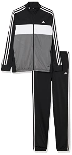adidas Performance Jungen GN3970 B TIBERIO Trainingsanzug Elastikband Hose Eingrifftaschen, Groesse 152, schwarz/grau/weiß
