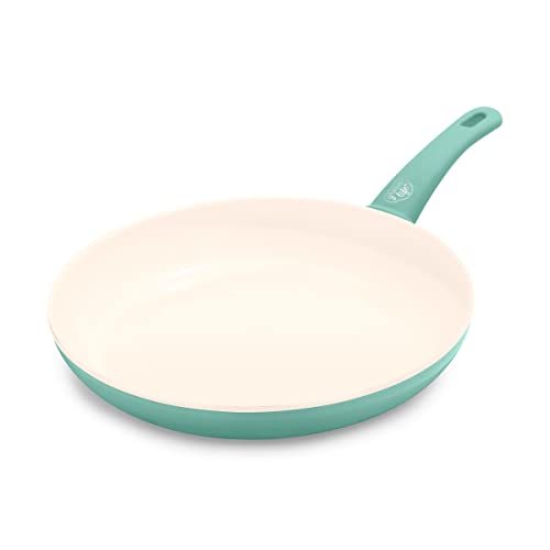 GreenLife Soft Grip Gesunde Antihaftbeschichtung aus Keramik, 30 cm Bratpfanne, PFAS-frei, Spülmaschinenfest, Backofenfest, Türkis