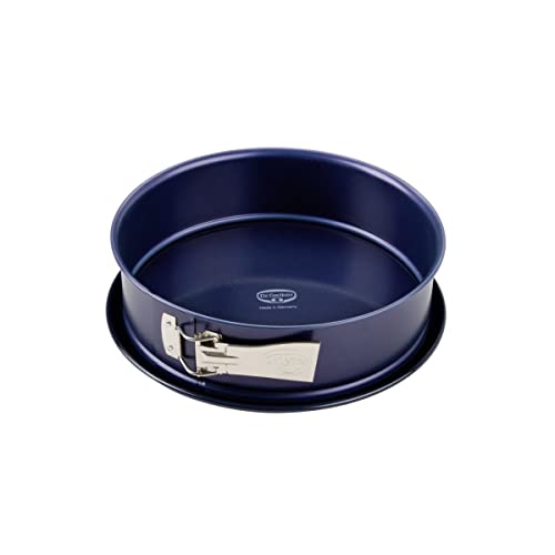 Dr. Oetker Springform Ø 26 cm Back-Liebe Emaille – Runde Backform mit Schnitt- & kratzfestem Emaille-Boden – 26er Kuchenbackform mit extra hohem Rand in Dunkelblau