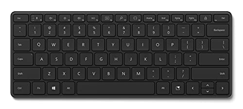 Microsoft , Bluetooth, Designer Compact Keyboard (deutsches QWERTZ Tastaturlayout, Schwarz, kabellos)