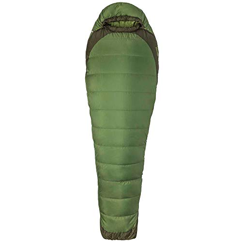 Marmot Trestles Elite Eco 30, Mumienschlafsack, leichter Sommer Schlafsack, ideal zum Camping und Trekking, Vine Green/Forest Night, LZ
