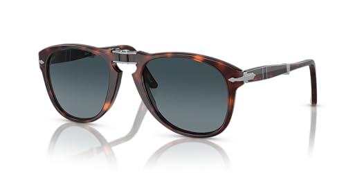 PERSOL Herren 0714 Sonnenbrille, Braun (Havana/Crystalblueegradientpolar), 54