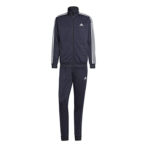 adidas Herren 3 Stripes Trainingsanzug, Legend Ink/White, L