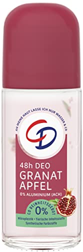 CD BIO Deo Roll-On 'Granatapfel', 50 ml, Deodorant ohne Aluminiumsalze, langanhaltender Schutz für 48 h, veganes Hautpflegeprodukt, für empfindliche Haut geeignet