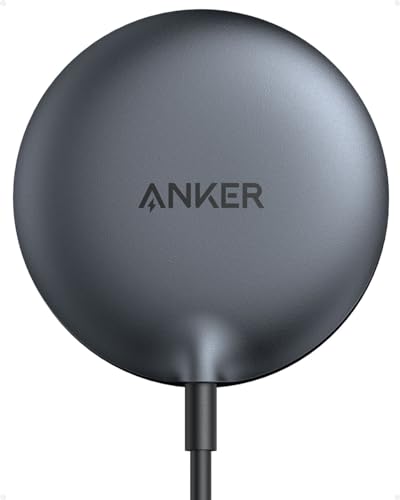 Anker MagGo magnetisches kabelloses Ladegerät (Pad), MagSafe kompatibel, 15W schnelles Ladegerät, Qi2 Zertifiziert, Für iPhone 16/15/15 Plus/15 Pro/15 Pro Max/14/13/12 Serie (Ohne Netzteil)