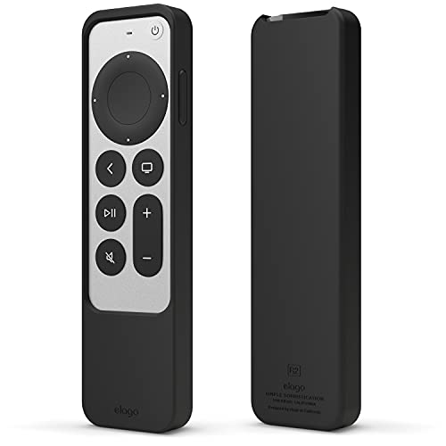 elago R2 Slim hülle Case Kompatibel mit Apple TV 4K Siri Remote 3. Generation (2022) und 2. Generation (2021) (Schwarz)