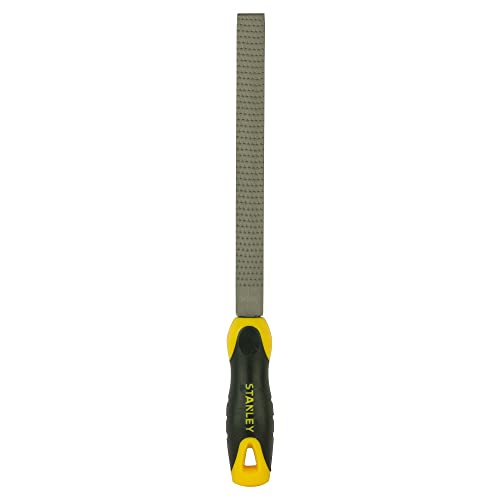Stanley Holzraspel, Flachstumpf, Hieb 1 (Karbon-Stahl, ergonomischer Bi-Material Handgriff, Griffaussparung) 0-22-465