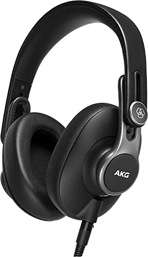 AKG K371 Geschlossener Over-Ear-Studiokopfhörer zum Zusammenklappen, Schwarz