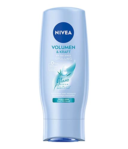 NIVEA Volumen & Kraft pH-Balance Spülung (200 ml), Volumen Conditioner mit Bambus-Extrakt, Haarspülung für sichtbares Volumen und ein geschmeidiges Haargefühl